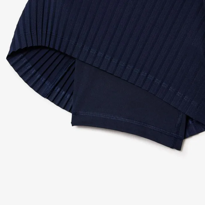 Shorts and Skirts Women Lacoste Women039s Pleated Tennis Shorts Navy Blue 423