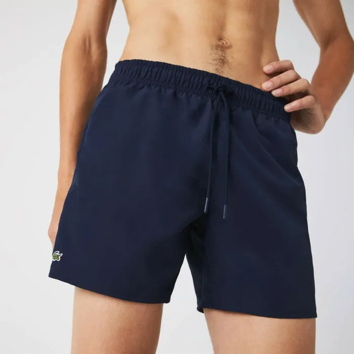 Shorts and Swim Men Lacoste Men039s Lightweight Swim Shorts Navy Blue Black Jb1