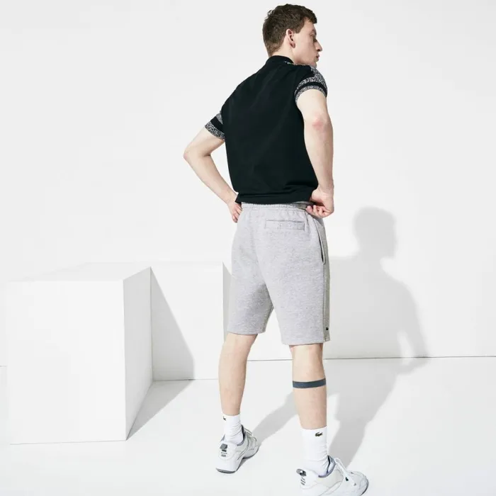 Shorts and Swim Men Lacoste Men039s SPORT Tennis Fleece Shorts Grey Chine Cca