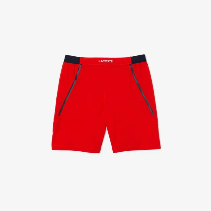 Shorts and Swim Men Lacoste Mens Lacoste Tennis X Novak Djokovic Shorts Red S5h