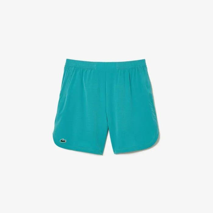 Shorts and Swim Men Lacoste Mens Sport Stretch Mesh Shorts Blue Rie