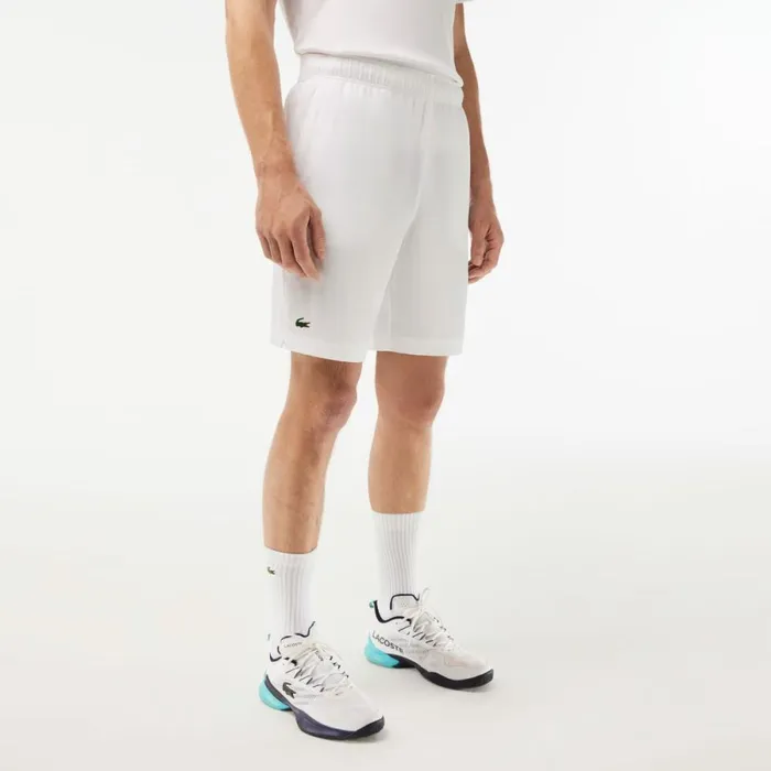 Shorts and Swim Men Lacoste Mens SPORT UltraLight Shorts White Navy Blue 522