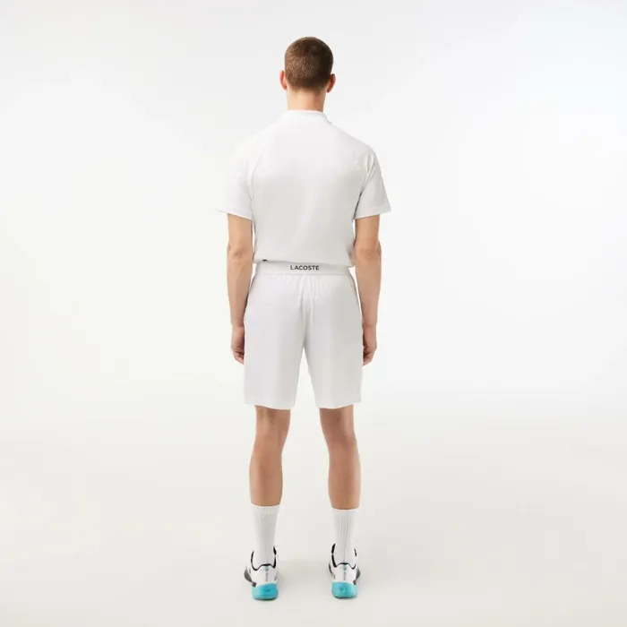 Shorts and Swim Men Lacoste Mens SPORT UltraLight Shorts White Navy Blue 522