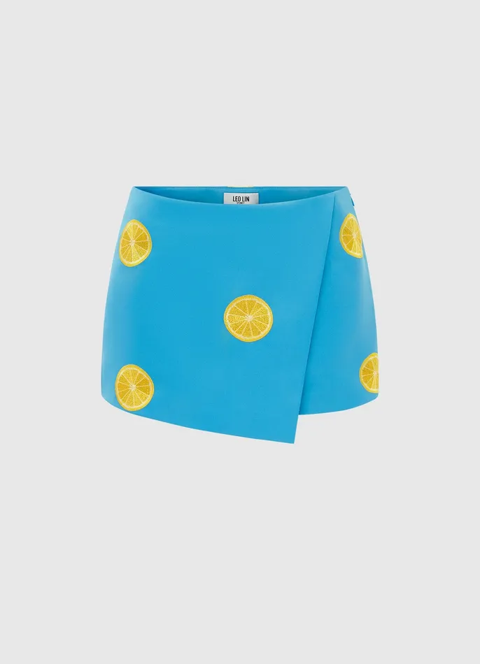 Skirts LEO LIN Women Aria Embroidered Skort 8211 Citrus Embroidery