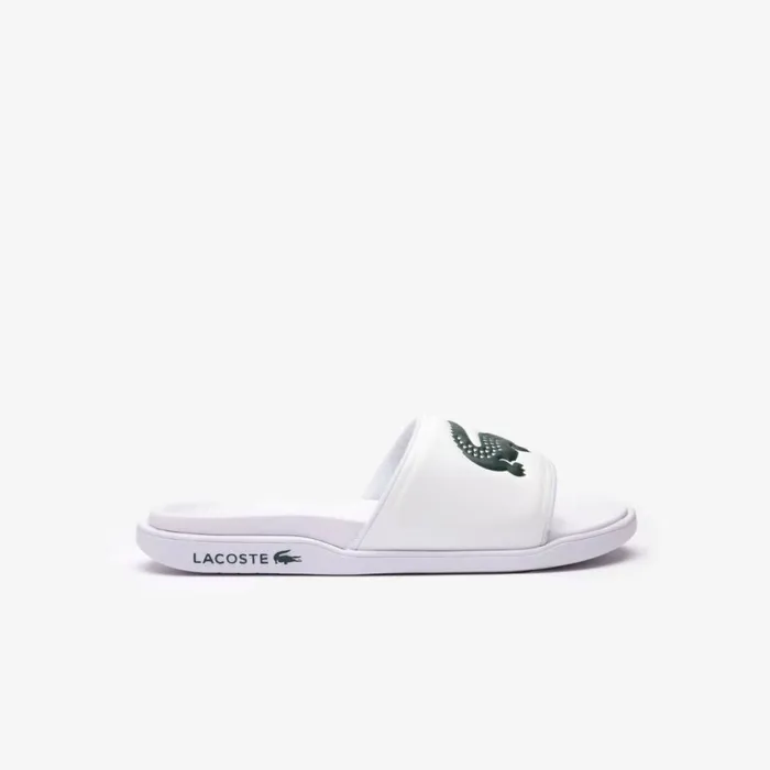 Slides Men Lacoste Men039s Croco Dualiste Logo Strap Slides Whitedark Green 1r5 Slides Men Lacoste Men039s Croco Dualiste Logo Strap Slides Whitedark Green 1r5