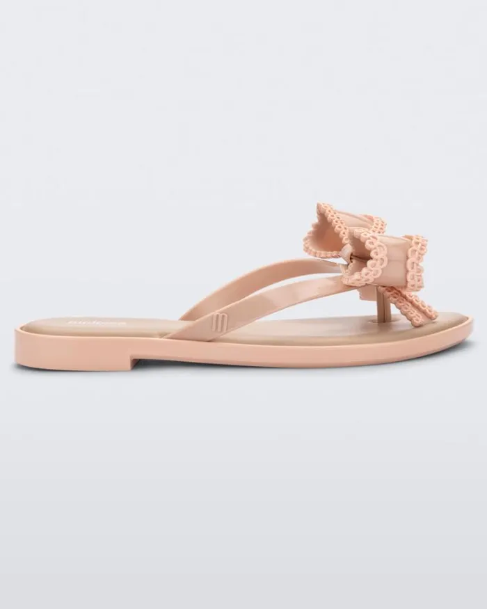 Slim Beige Women Melissa Flip Flops