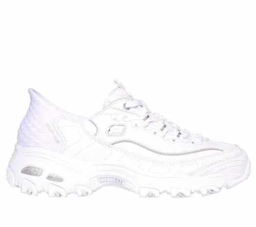 Slipins D039Lites8211 New Scene White Silver Women SKECHERS SlipOn