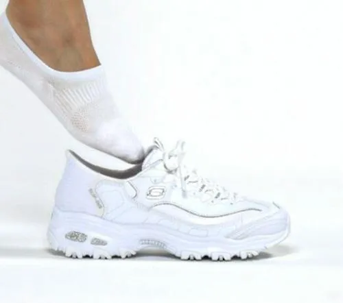 Slipins D039Lites8211 New Scene White Silver Women SKECHERS SlipOn