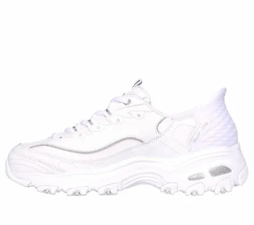 Slipins D039Lites8211 New Scene White Silver Women SKECHERS SlipOn