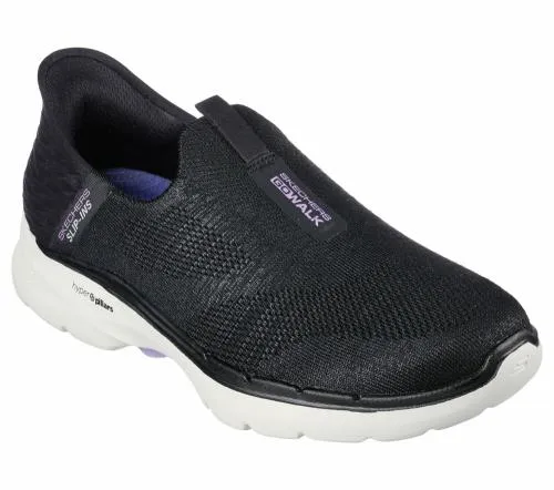 Slipins GO WALK 6 8211 Fabulous View Black Lavender Women SKECHERS SlipOn