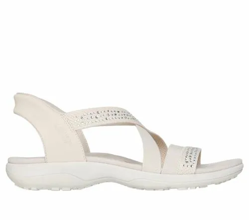 Slipins Reggae Slim 8211 Summer Sparkle Natural Women SKECHERS Sandals