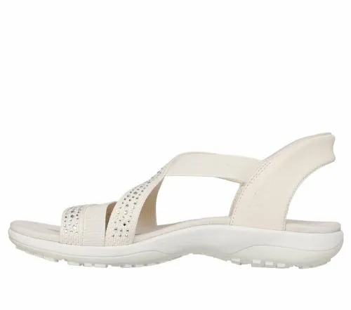Slipins Reggae Slim 8211 Summer Sparkle Natural Women SKECHERS Sandals