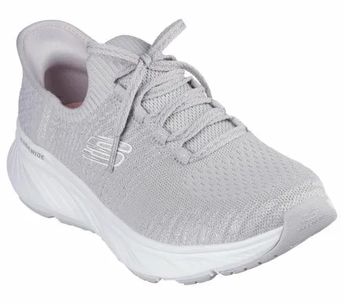 Slipins Relaxed Fit Edgeride 8211 Starlight Gray Silver Women SKECHERS SlipOn