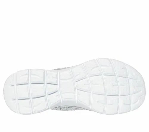 Slipins Summits 8211 Brilliant Shine White Silver Women SKECHERS SlipOn