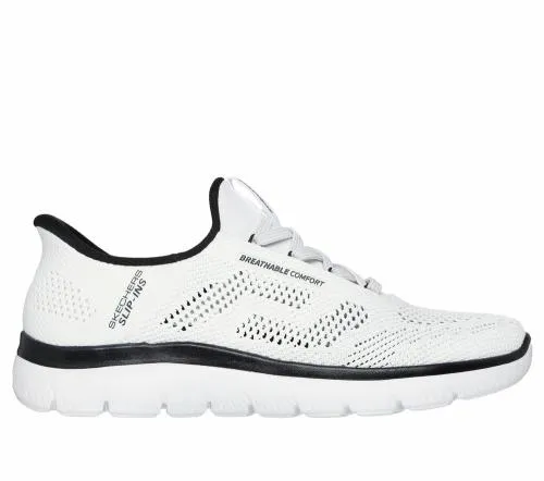 Slipins Summits 8211 Perfo White Black Men SKECHERS SlipOn