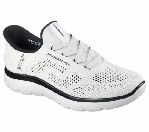 Slipins Summits 8211 Perfo White Black Men SKECHERS SlipOn