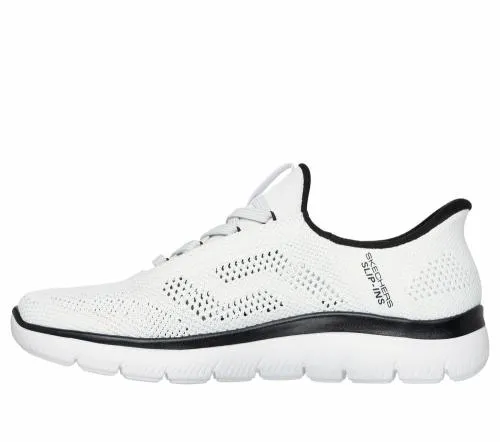 Slipins Summits 8211 Perfo White Black Men SKECHERS SlipOn