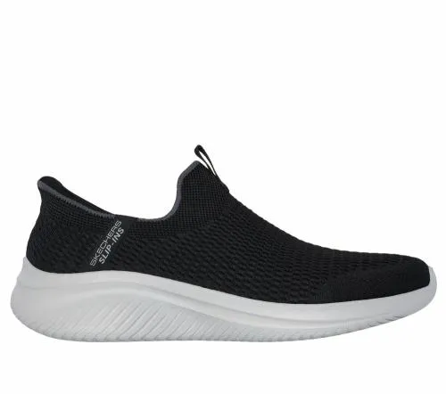 Slipins Ultra Flex 30 8211 Smooth Rise Black Charcoal Men SKECHERS SlipOn
