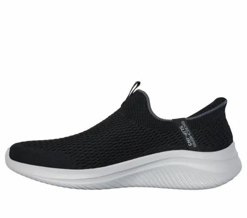 Slipins Ultra Flex 30 8211 Smooth Rise Black Charcoal Men SKECHERS SlipOn