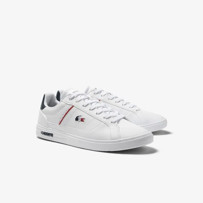 Sneakers Men Lacoste Men039s Europa Pro Leather Heel Pop Sneakers Whtnvyred 407
