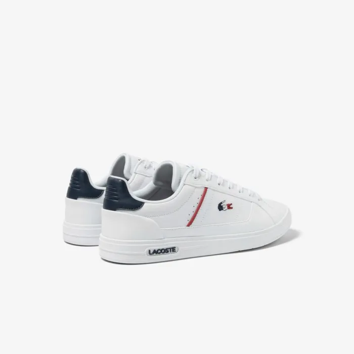Sneakers Men Lacoste Men039s Europa Pro Leather Heel Pop Sneakers Whtnvyred 407