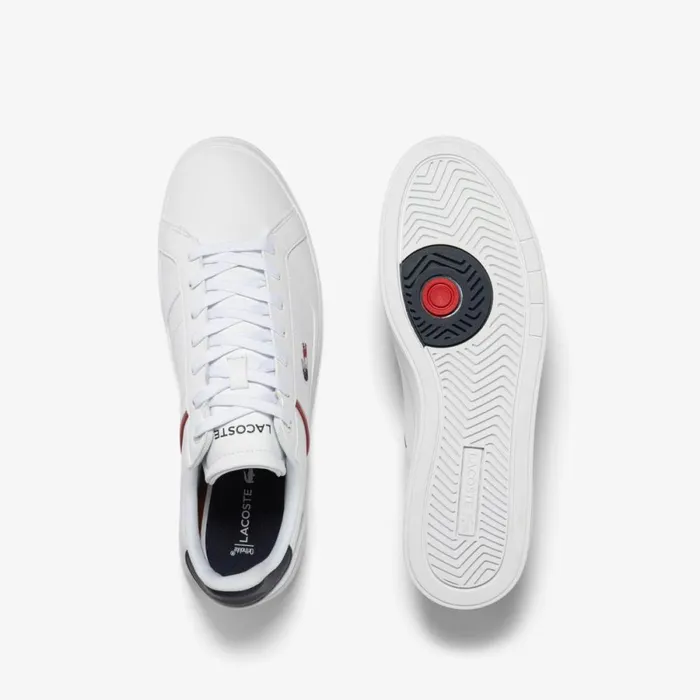 Sneakers Men Lacoste Men039s Europa Pro Leather Heel Pop Sneakers Whtnvyred 407