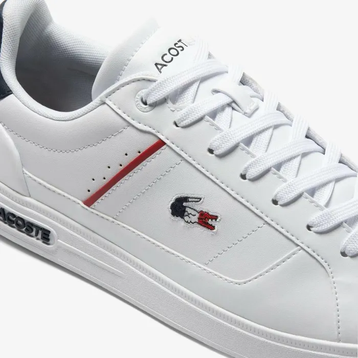 Sneakers Men Lacoste Men039s Europa Pro Leather Heel Pop Sneakers Whtnvyred 407
