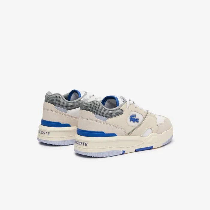 Sneakers Women Lacoste Women039s Lineset Contrasted Collar Leather Sneakers Whitelight Blue 1t3
