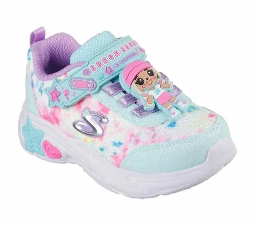 Snuggle Sneaks 8211 Skech Squad Mint Multi Kids SKECHERS Toddlers UK Sizes 49