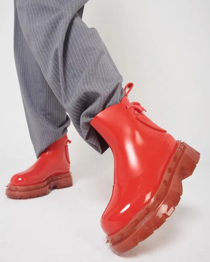 Spikes Boot Red Women Melissa Boots