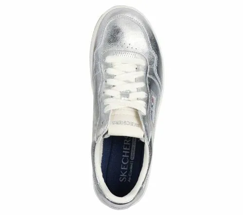 Sport Court 20 8211 Much Metallic Silver Women SKECHERS Lace Up