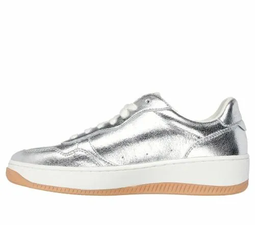 Sport Court 20 8211 Much Metallic Silver Women SKECHERS Lace Up
