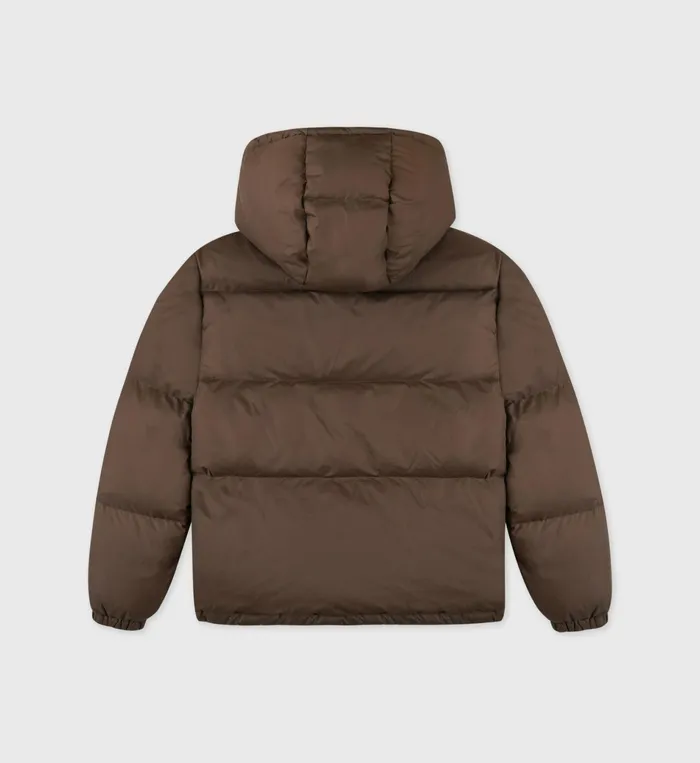 Sporty and Rich Coats Women Crown Puffer Jacket 8211 Chocolate