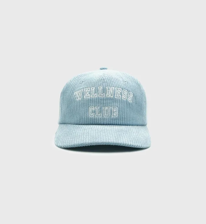 Sporty and Rich Hats Women Wellness Club Corduroy Hat 8211 Baby BlueWhite