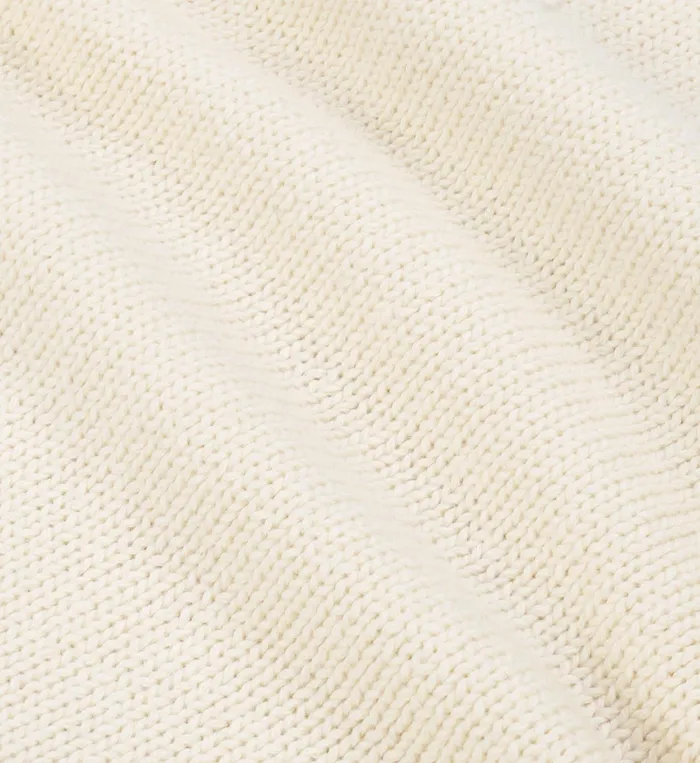 Sporty and Rich Knitwear Women NY Health Crest Knitted Sweater 8211 CreamMerlotGold