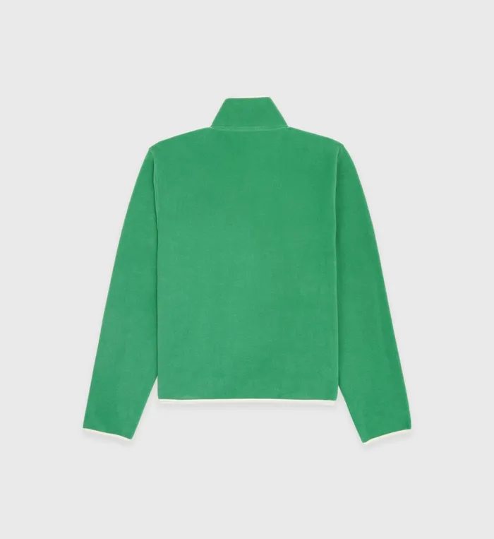 Sporty and Rich Polar Fleece And Sherpa Women Buttoned Polar Sweatshirt 8211 KellyCream