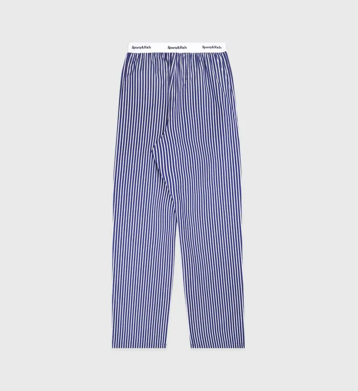 Sporty and Rich Pyjamas Women Faubourg Pyjama Bottom 8211 NavyWhite