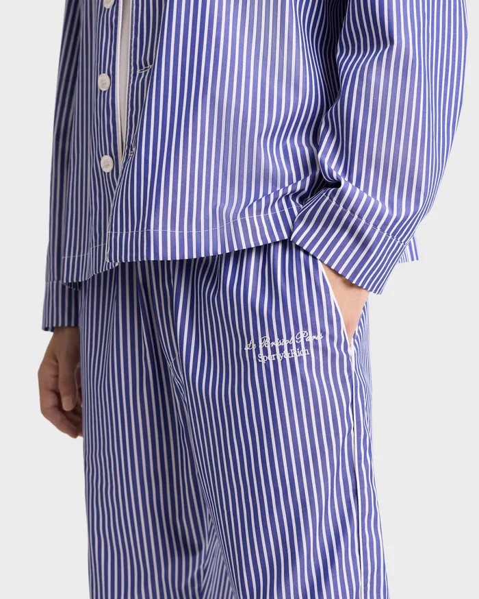 Sporty and Rich Pyjamas Women Faubourg Pyjama Bottom 8211 NavyWhite