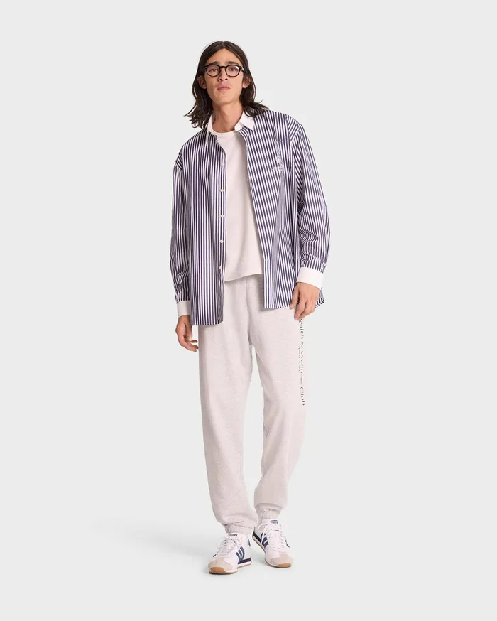 Sporty and Rich Shirting Women Vendome Oversized Shirt 8211 Navy StripeWhite