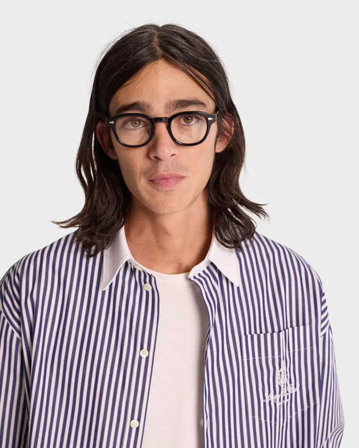 Sporty and Rich Shirting Women Vendome Oversized Shirt 8211 Navy StripeWhite