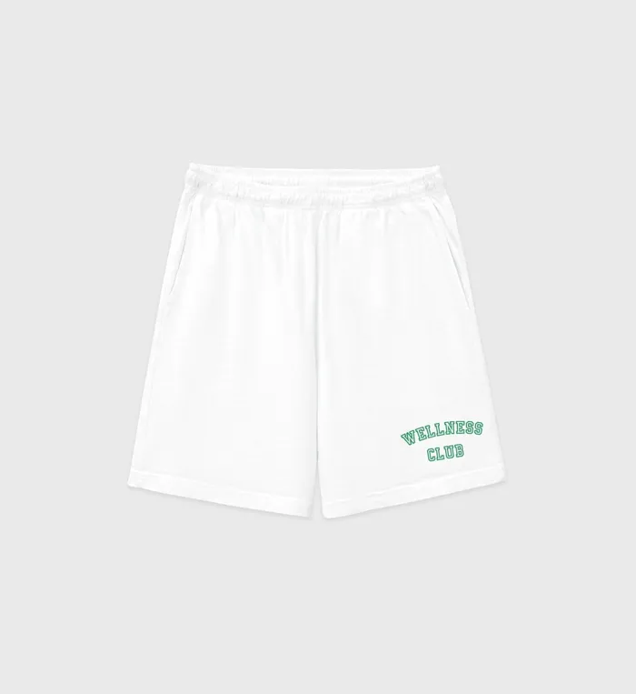 Sporty and Rich Shorts Men Wellness Club Gym Short 8211 WhiteVerde