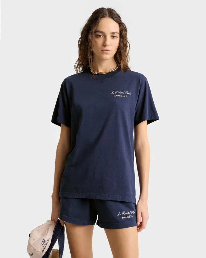 Sporty and Rich Shorts Women Faubourg Disco Short 8211 NavyCream