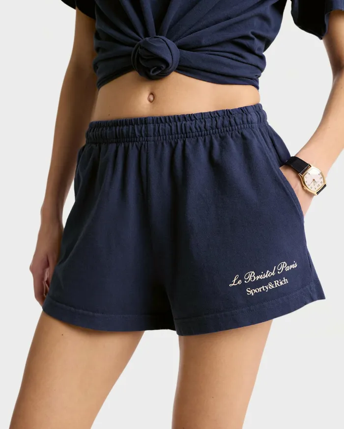 Sporty and Rich Shorts Women Faubourg Disco Short 8211 NavyCream