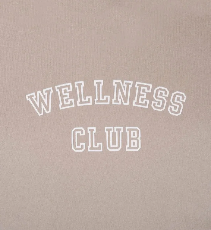 Sporty and Rich Sweatshirts Women Wellness Club Flocked Crewneck 8211 ElephantWhite