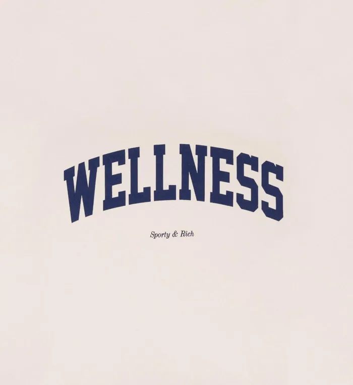 Sporty and Rich Sweatshirts Women Wellness Ivy Crewneck 8211 CreamNavy