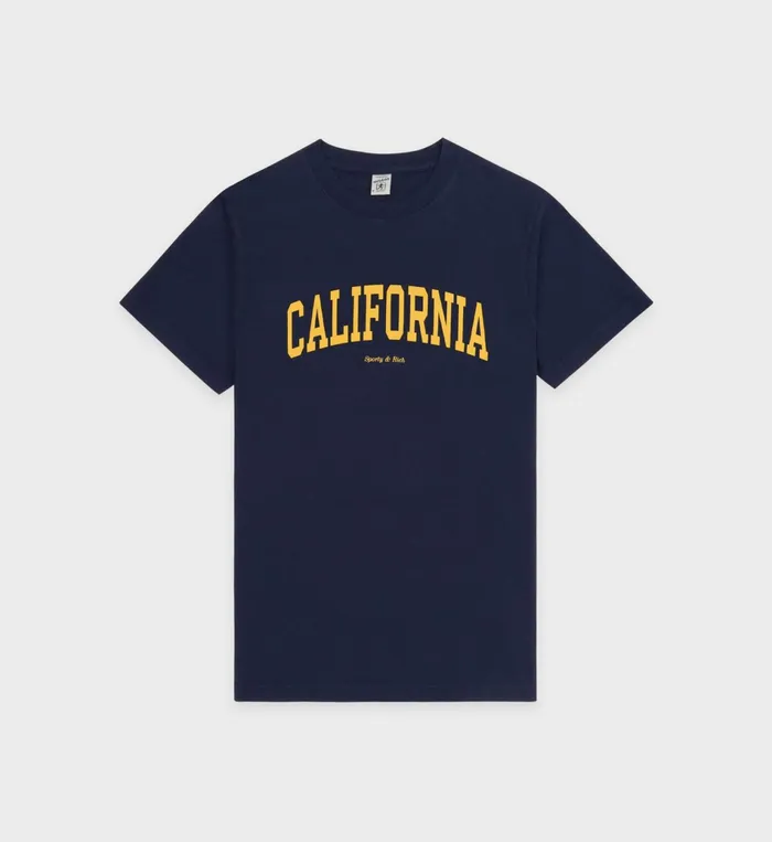 Sporty and Rich TShirts and Tops Women California TShirt 8211 NavyGold