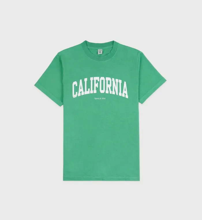 Sporty and Rich TShirts and Tops Women California TShirt 8211 VerdeWhite