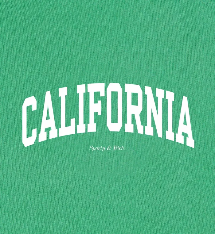 Sporty and Rich TShirts and Tops Women California TShirt 8211 VerdeWhite