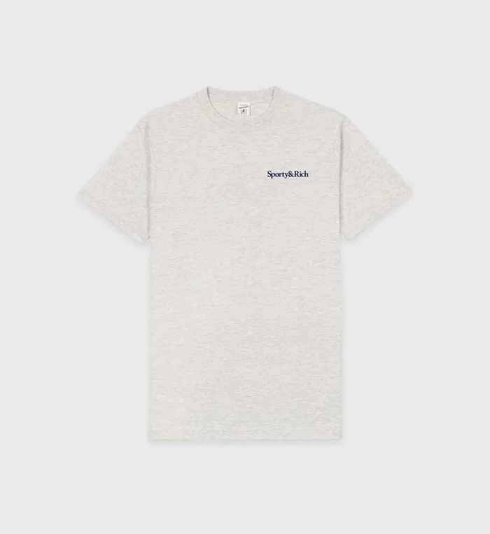 Sporty and Rich TShirts Men Health Is Wealth TShirt 8211 Heather GrayNavy