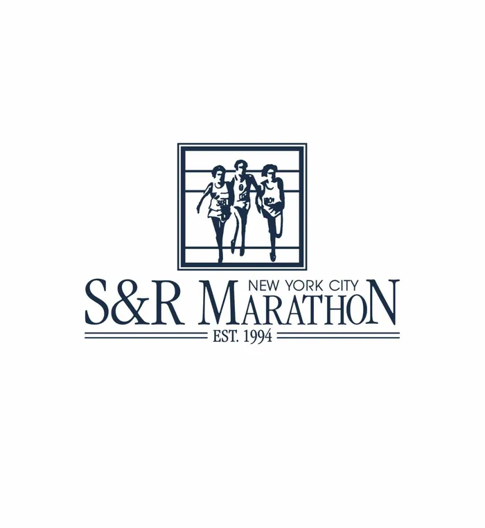 Sporty and Rich TShirts Men NY Marathon TShirt 8211 WhiteNavy